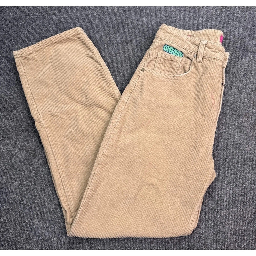 Vintage Y2K Empyre Tori Corduroy Jeans Womens Size 0  Baggy High Rise Tan Beige